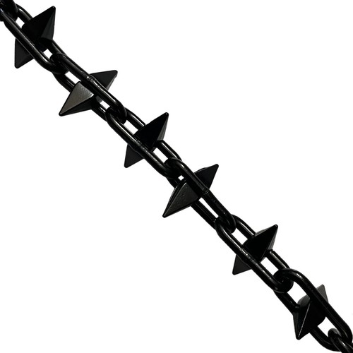 Schwarze stahl stachelkette - schwarze,
